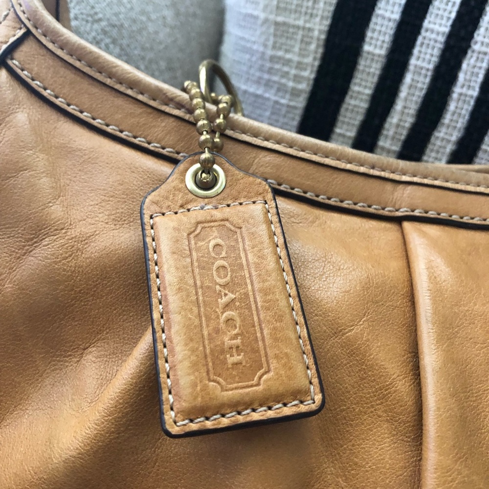 Coach tan leather bag - Picture 3 of 6